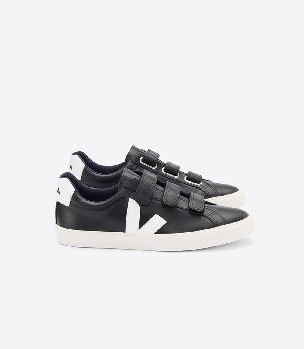 Veja Sneakers Dam - 3-Lock Läder - Nigga/Vita - 431089-SVW